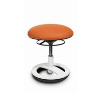 Top Star SU83BR0 Sitness Bobby Tabouret Rond pour Enfant avec Pied en Aluminium laqué Blanc et Housse en Tissu