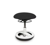Top Star SU83BR0 Sitness Bobby Tabouret Rond pour Enfant avec Pied en Aluminium laqué Blanc et Housse en Tissu