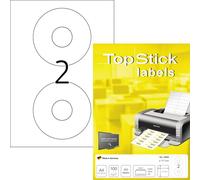 [Ref:8696] TOP STICK Paquet de 200 Etiquettes CD/DVD Diam 117 mm sur Planche A4