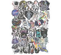 Top Stickers ! Lot de 50 Stickers Astronautes NASA Espace Fusées Galaxie - Autocollant de Qualité - Non Vulgaires - Fun, Bomb, Decals - Customisation et Scrapbooking