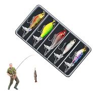 Top Swim Leurres - Lot de 5, Queue d'hélice en métal et Silicone avec Yeux 3D | Parfait pour la Perche, Le Poisson-Chat, Le, Le Bar Nain, l'eau Douce, la pêche en Eau salée, Les Couleurs réa