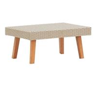 ""Top"" Table d'extérieur JILI - Table basse de jardin Résine tressée Beige,5 Kg
