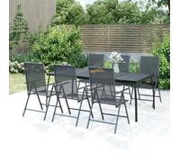 ""Top"" Table d'extérieur JILI - Table de jardin anthracite 200x100x72 cm Treillis d'acier,30,55 Kg