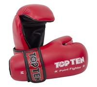 Top Ten Gants de compétition semi-contact en vinyle Rouge Taille M