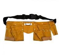 TOP TOOLS Ceinture de monteur, 10 poches, 2 supports pour marteau, cuir véritable