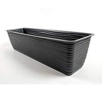 TOP TOOLS Jardinière de balcon avec soucoupe - Effet 3D Sahara - Anthracite - 60 cm