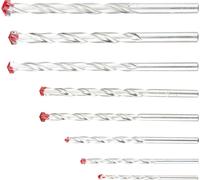 TOP TOOLS Jeu de forets à béton, jeu de 8 pièces pour , béton cellulaire - 3, 4, 5, 6, 7, 8, 9 10 mm
