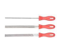 TOP TOOLS Set de limes de qualité supérieure - 3 pièces - Limes manuelles avec lime plate semi-circulaire - Lime ronde - Limes en métal - Limes en bois - Pour le bricolage, l'artisanat