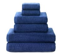 Top Towel - Combo - Lot de 2 essuie-Mains, 2 Serviettes de Bain ou de Douche et 2 Serviettes de Bidet - Lot de Serviettes de Toilette - 100% Coton - 500 g/m² - Marin