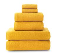 Top Towel - Combo - Lot de 2 essuie-Mains, 2 Serviettes de Bain ou de Douche et 2 Serviettes de Bidet - Lot de Serviettes de Toilette - 100% Coton - 500 g/m² - Or