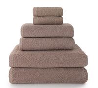 Top Towel - Combo - Lot de 2 essuie-Mains, 2 Serviettes de Bain ou de Douche et 2 Serviettes de Bidet - Lot de Serviettes de Toilette - 100% Coton - 500 g/m² - Vison