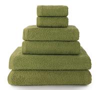 Top Towel - Combo - Lot de 2 essuie-Mains, 2 Serviettes de Bain ou de Douche et 2 Serviettes de Bidet - Lot de Serviettes de Toilette - 100% Coton - 500 g/m² - Feuille