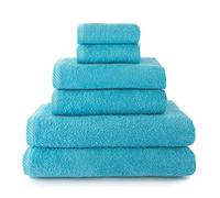 Top Towel - Combo - Lot de 2 essuie-Mains, 2 Serviettes de Bain ou de Douche et 2 Serviettes de Bidet - Lot de Serviettes de Toilette - 100% Coton - 500 g/m² - Aquamar