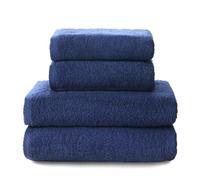 Top Towel - Combo - Lot de 2 Serviettes de Toilette et 2 Serviettes de Bain ou Douche - 100% Coton - 400 g/m² - Marin
