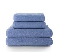 Top Towel - Combo - Lot de 2 Serviettes de Toilette et 2 Serviettes de Bain ou Douche - 100% Coton - 400 g/m² - Lavande