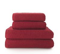 Top Towel - Combo - Lot de 2 Serviettes de Toilette et 2 Serviettes de Bain ou Douche - 100% Coton - 400 g/m² - Grenate