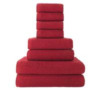 Top Towel - Lot de 8 Serviettes de Bain et Toilette - 100% Coton Épais 500 g/m² - 2 Essuie-Mains, 2 Serviettes de Bain, 4 Serviettes de Bidet - pour Salle de Bain Moderne