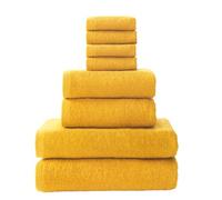 Top Towel - Lot de 8 Serviettes de Bain et Toilette - 100% Coton Épais 500 g/m² - 2 Essuie-Mains, 2 Serviettes de Bain, 4 Serviettes de Bidet - pour Salle de Bain Moderne