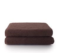 Top Towel - Plus - Lot de 2 Grandes Serviettes de Bain - Grandes Serviettes de Douche - Serviette de Bain de 100 x 150 cm - Brun