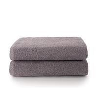 Top Towel - Plus - Lot de 2 Grandes Serviettes de Bain - Grandes Serviettes de Douche - Serviette de Bain de 100 x 150 cm - Gris
