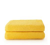 Top Towel - Plus - Lot de 2 Grandes Serviettes de Bain - Grandes Serviettes de Douche - Serviette de Bain de 100 x 150 cm - Citron
