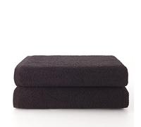 Top Towel - Plus - Lot de 2 Serviettes de Bain ou de Douche - Serviettes de Bain - 100% Coton - 500 g/m2 - Dimensions 70x140 cm - Noir