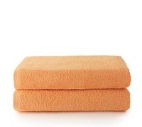 Top Towel - Plus - Lot de 2 Serviettes de Bain ou de Douche - Serviettes de Bain - 100% Coton - 500 g/m2 - Dimensions 70x140 cm - Papaye