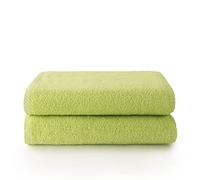 Top Towel - Plus - Lot de 2 Serviettes de Bain ou de Douche - Serviettes de Bain - 100% Coton - 500 g/m2 - Dimensions 70x140 cm - Citron Vert
