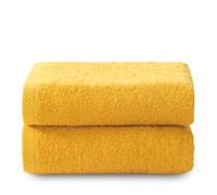 Top Towel - Plus - Lot de 2 Serviettes de Toilette - Serviettes de Bain - 100% Coton - 400 g/m² - Dimensions 100 x 50 cm - Or