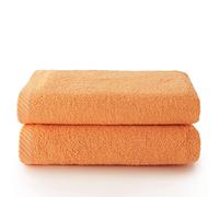 Top Towel - Plus - Lot de 2 Serviettes de Toilette - Serviettes de Bain - 100% Coton - 400 g/m² - Dimensions 100 x 50 cm - Papaye