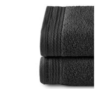 Top Towel - Premium - Grandes Serviettes de Bain - Serviettes de Bain - 2 essuie-Mains - 50 x 100 cm - 100% Coton - 600 grammes - Noir