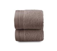 Top Towel - Premium - Grandes Serviettes de Bain - Serviettes de Bain - 2 Serviettes pour Le Visage ou Le Bidet - 30x50 cm - 100% Coton - 600 Grammes - Vison