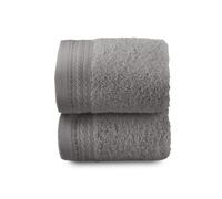 Top Towel - Premium - Grandes Serviettes de Bain - Serviettes de Bain - 2 Serviettes pour Le Visage ou Le Bidet - 30x50 cm - 100% Coton - 600 Grammes - Gris