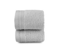 Top Towel - Premium - Grandes Serviettes de Bain - Serviettes de Bain - 2 Serviettes pour Le Visage ou Le Bidet - 30x50 cm - 100% Coton - 600 Grammes - Gris Argent