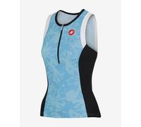 Top triathlon Castelli Free Tri Singlet Rosso Corsa pastel bleu femme - S