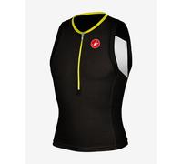 Top triathlon Castelli Free Tri Top ROSSO CORSA noir jaune fluo - S