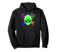 Top Trippy Rave Alien Sacred Geometry Spiritual 3rd Eye EDM Sweat à Capuche