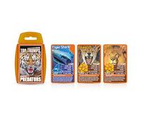 Top Trumps Jeu de Cartes Classique des prédateurs mortels, apprenez des Faits sur Le Grand Requin Blanc, Le Dragon de Komodo et Le Roi Cobra dans ce Pack éducatif, Cadeau et Jouet pour garçons et