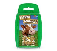 Top Trumps Jeu de Cartes Classiques des Animaux de la Ferme, découvrez la durée de Vie Moyenne d'un âne, l'esprit d'un Renard et la gentillesse d'un Mouton, éducatif pour 2 Joueurs et Plus, C'est Un