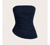 Top tube simple et élégant avec taille froncée, convient pour l'été. Top tube marine, hauts tubes pour femmes, Top sans bretelles pour femmes, Top tube marine pour femmes L,M,S,XL,XS,XXL,XXS,XXXL,XXXX
