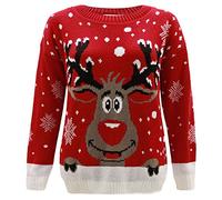 TOP VENDOR Enfants Filles garçons tricoté Rennes de Noël Rudolf Noël Nouveauté Pull 2-14