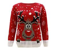 TOP VENDOR Enfants Filles garçons tricoté Rennes de Noël Rudolf Noël Nouveauté Pull 2-14
