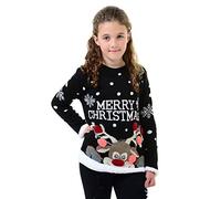 TOP VENDOR Enfants Filles garçons tricoté Rennes de Noël Rudolf Noël Nouveauté Pull 2-14