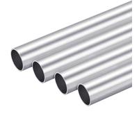 TOP-VIGOR 4Pcs Tube Rond En Aluminium 6063 Sans Soudure, Diamètre Extérieur 30mm / Intérieur 27mm, Longueur 200mm - Pour Industrie, Bricolage, Décoration & Mécanique