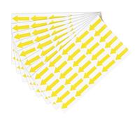 TOP-VIGOR 6 Pcs Autocollants Flèches 3x1,2 cm - Étiquettes Adhésives PVC Jaunes Pour Indication De Sens, Marquage De Défauts, Inspection Et Contrôle Qualité