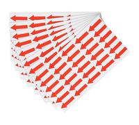 TOP-VIGOR 6 Pcs Autocollants Flèches 3x1,2 cm - Étiquettes Adhésives PVC Rouges Pour Indication De Sens, Marquage De Défauts, Inspection Et Contrôle Qualité