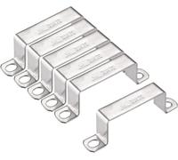 TOP-VIGOR 6 pièces Collier de Fixation en U 33 x 70 mm en Acier Inoxydable 304 pour Barre de Fermeture de Porte, Support de Canal et Fixation de Tube, Tuyau et Fil