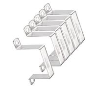 TOP-VIGOR 6 pièces de supports de connexion en forme de U 78 x 82 mm en acier inoxydable 304 pour barre de fermeture de porte, support, canal et fixation de tube, tuyau et fil