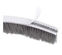 TOP-VIGOR Bande d'étanchéité pour fenêtre et porte - 1,5 cm de large x 0,9 cm d'épaisseur (500,4 cm de long) - Brosse en feutre avec dos adhésif - Gris