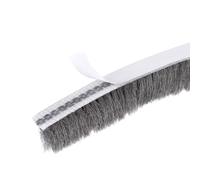 TOP-VIGOR Brosse à dénuder 15 mm de large et 9 mm d'épaisseur - Poils en feutre autocollant pour fenêtre et porte - Gris